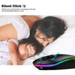 Wireless Bluetooth Mouse,Rechargeable LED Silent Slim Laptop Mouse - Image 4